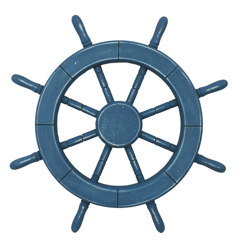 Handcrafted Nautical Decor Rustic Ship Wheel Wall Decor | Wayfair